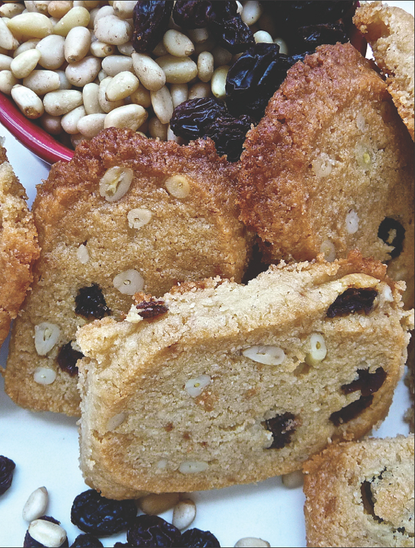 Pine Nut-Raisin Icebox Cookies