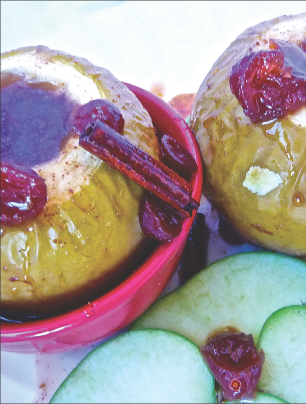 Cider-Baked Apples with Dried Cranberries