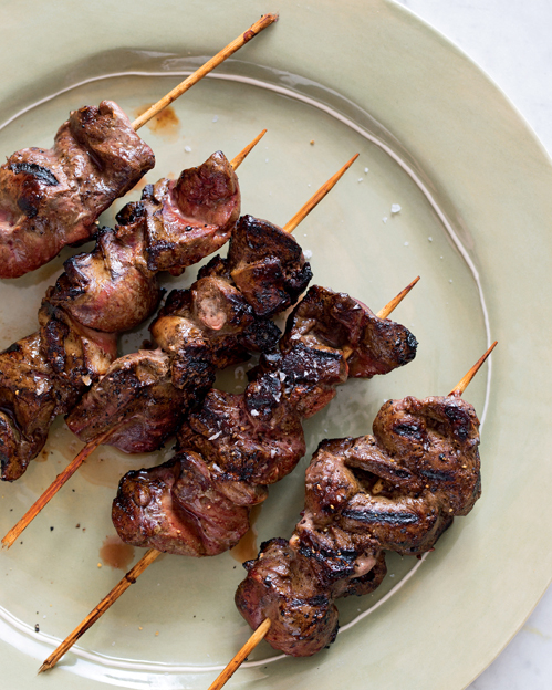 GRILLED LAMB HEARTS AND LIVER WITH SPICY CHIMICHURRI