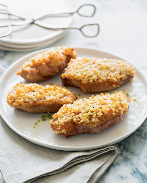 MACADAMIA-CRUSTED DUCK BREAST WITH SPICY “SOY” GINGER SAUCE