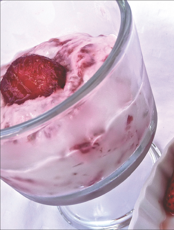 Strawberry-Vanilla Pudding