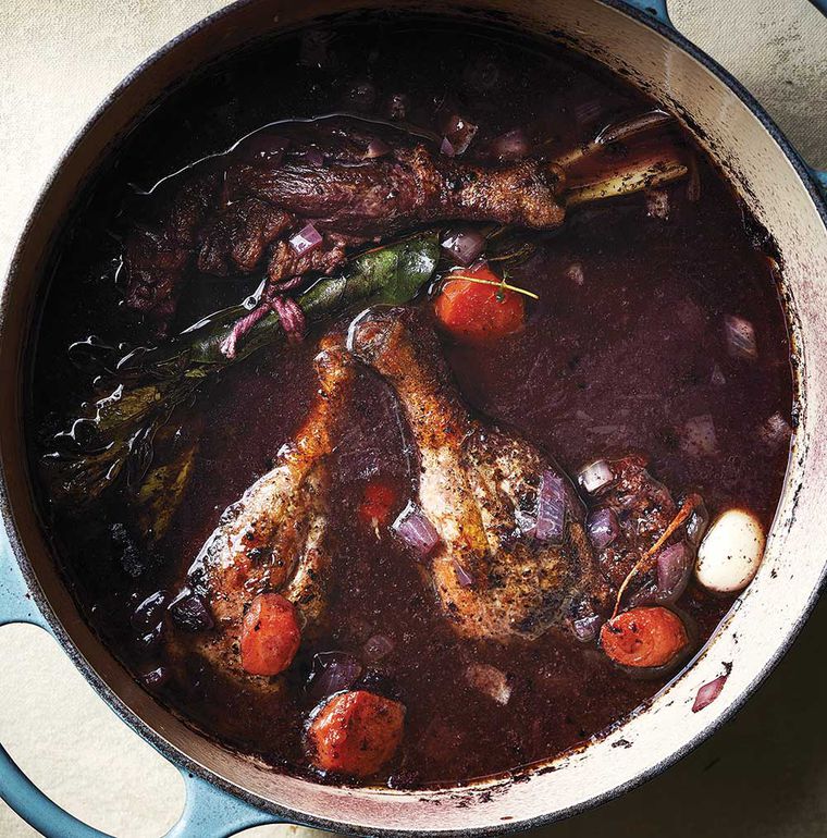 WINE-BRAISED DUCK LEGS