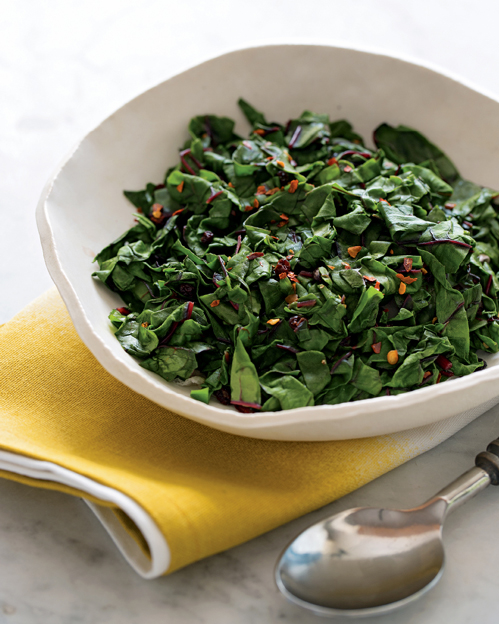 SPICED CHARD WITH CURRANTS