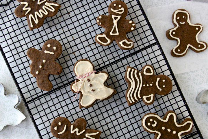 Cranberry Ginger Cookies with Maple Icing