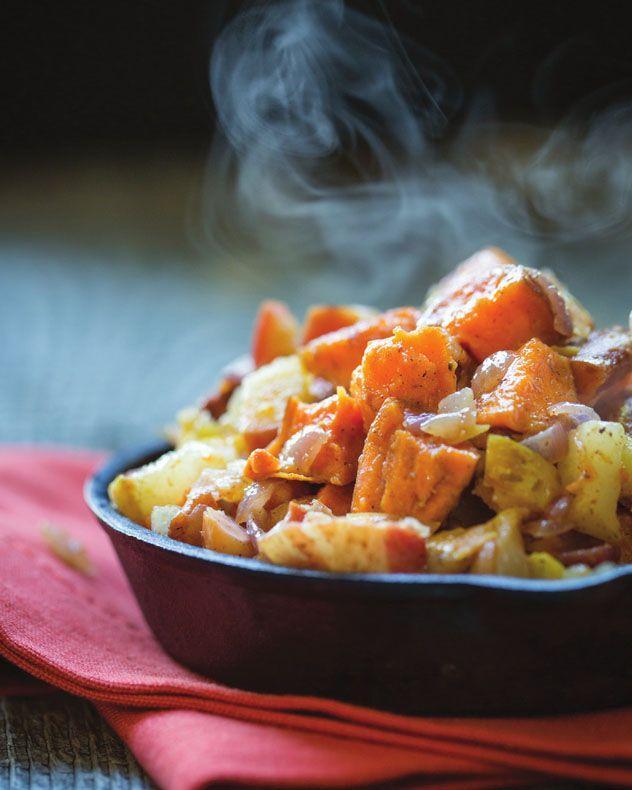 Bacon Sweet Potato Hash with Apples & Pears