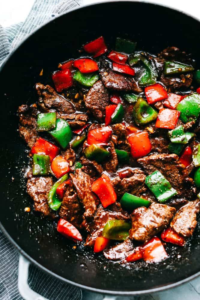 Spicy Beef with Pepper and Sweet Potato