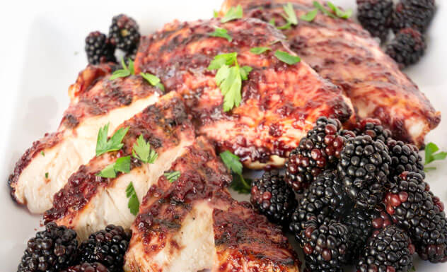 Blackberry-Chipotle BBQ Chicken with Carrots and Sweet Potatoes