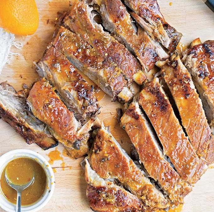 Asian-Style Ribs with Ginger-Orange Glaze