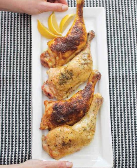 Savory baked chicken legs