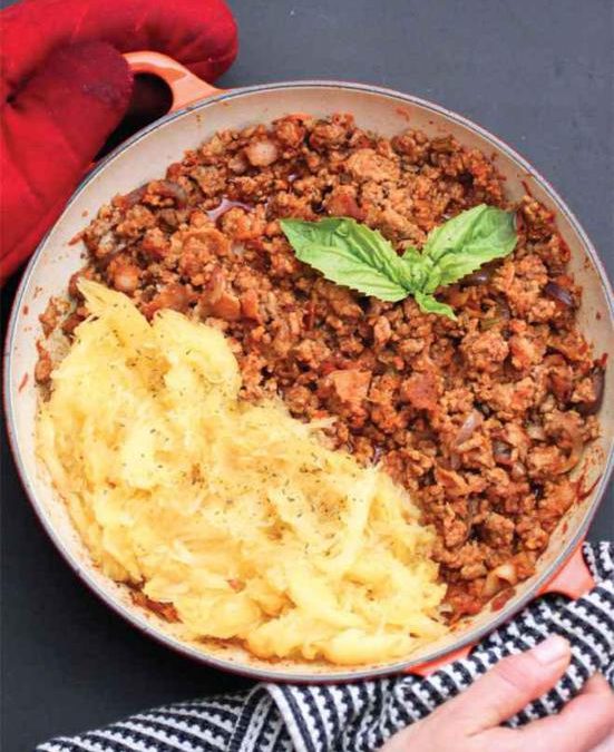 Spaghetti squash bolognese