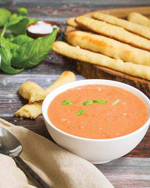 CREAMY TOMATO BASIL SOUP