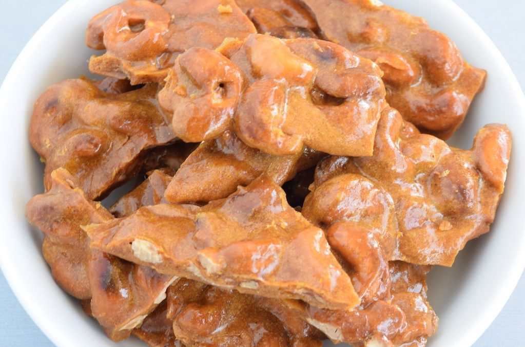 Caramel Curry Cashew Brittle