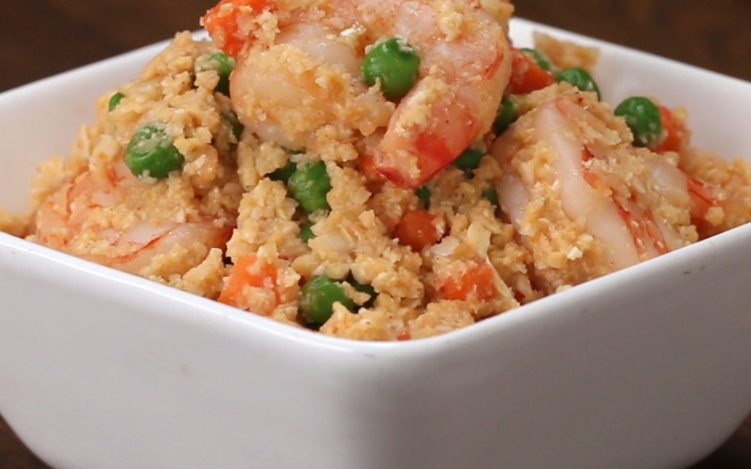 FRIED CAULI RICE WITH SHRIMP