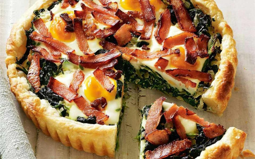 KALE, BACON, & BLACK OLIVE EGG PIE