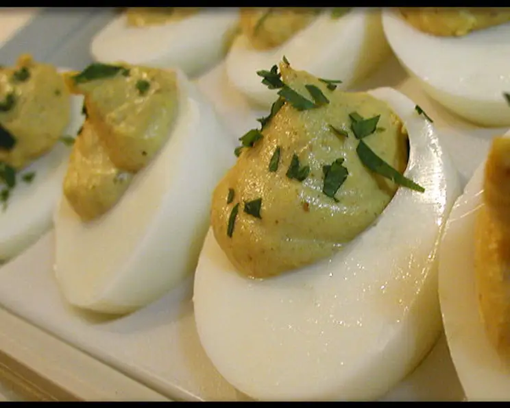 Curried Stuffed Eggs