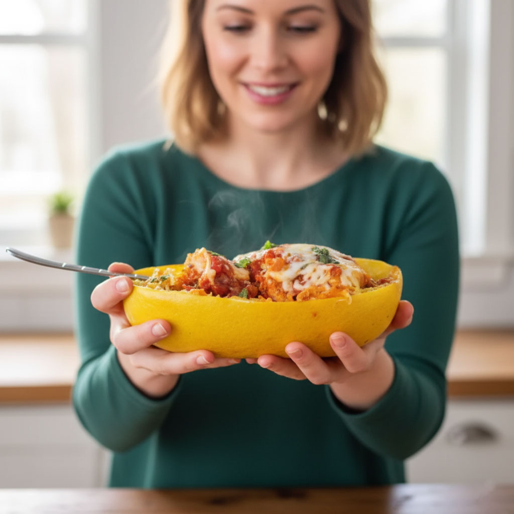 Chicken Parmesan with Spaghetti Squash