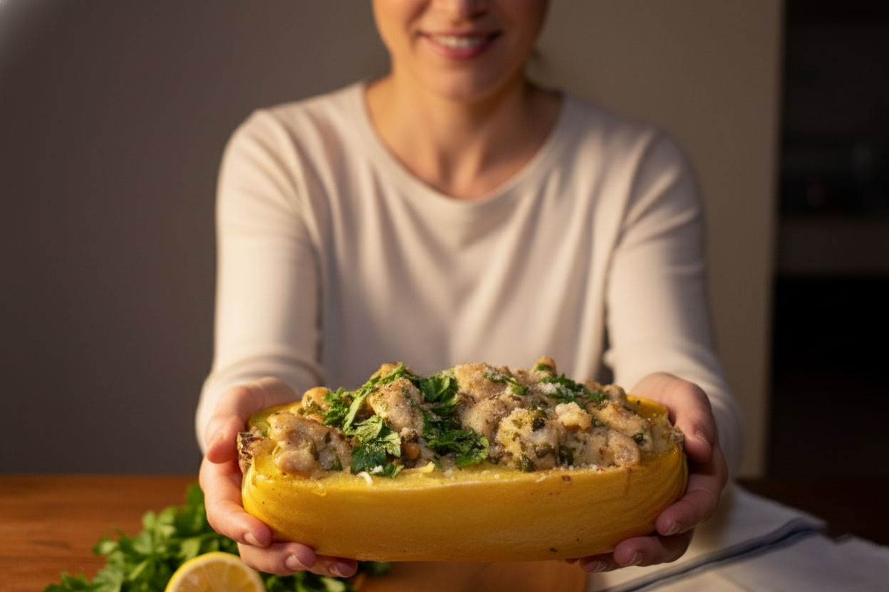 Chicken-Piccata-with-Spaghetti-Squash