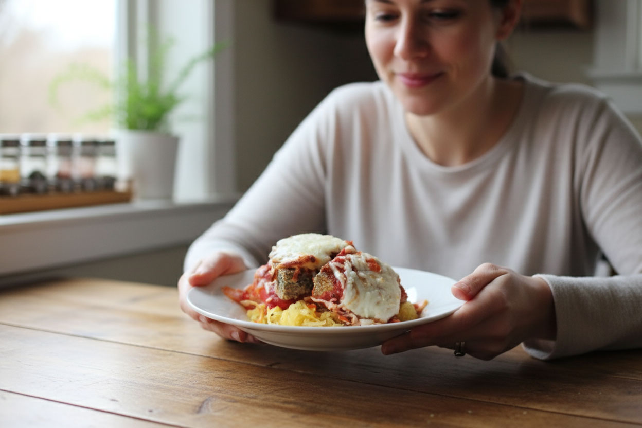 Eggplant-parmesan-with-spaghetti-squash
