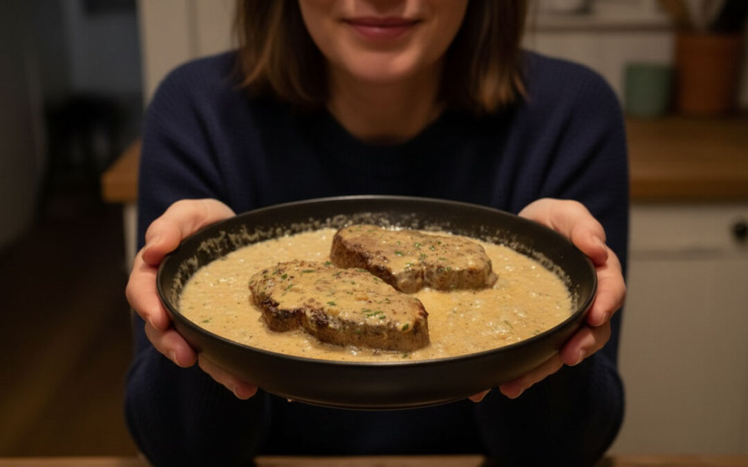 Steak au Poivre with Brandied Cream Sauce