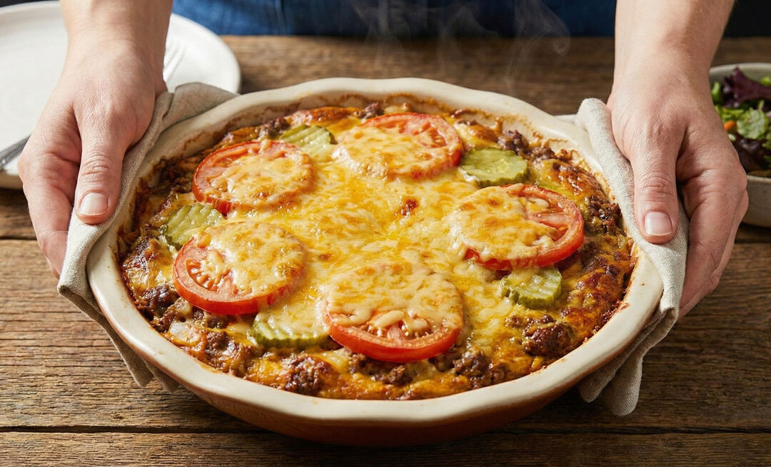 Crustless Cheeseburger Pie