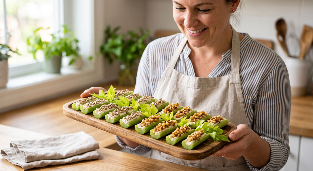 Here is a high-quality visual representation of your recipe, featuring a woman proudly displaying the finished dish with both required topping variations.