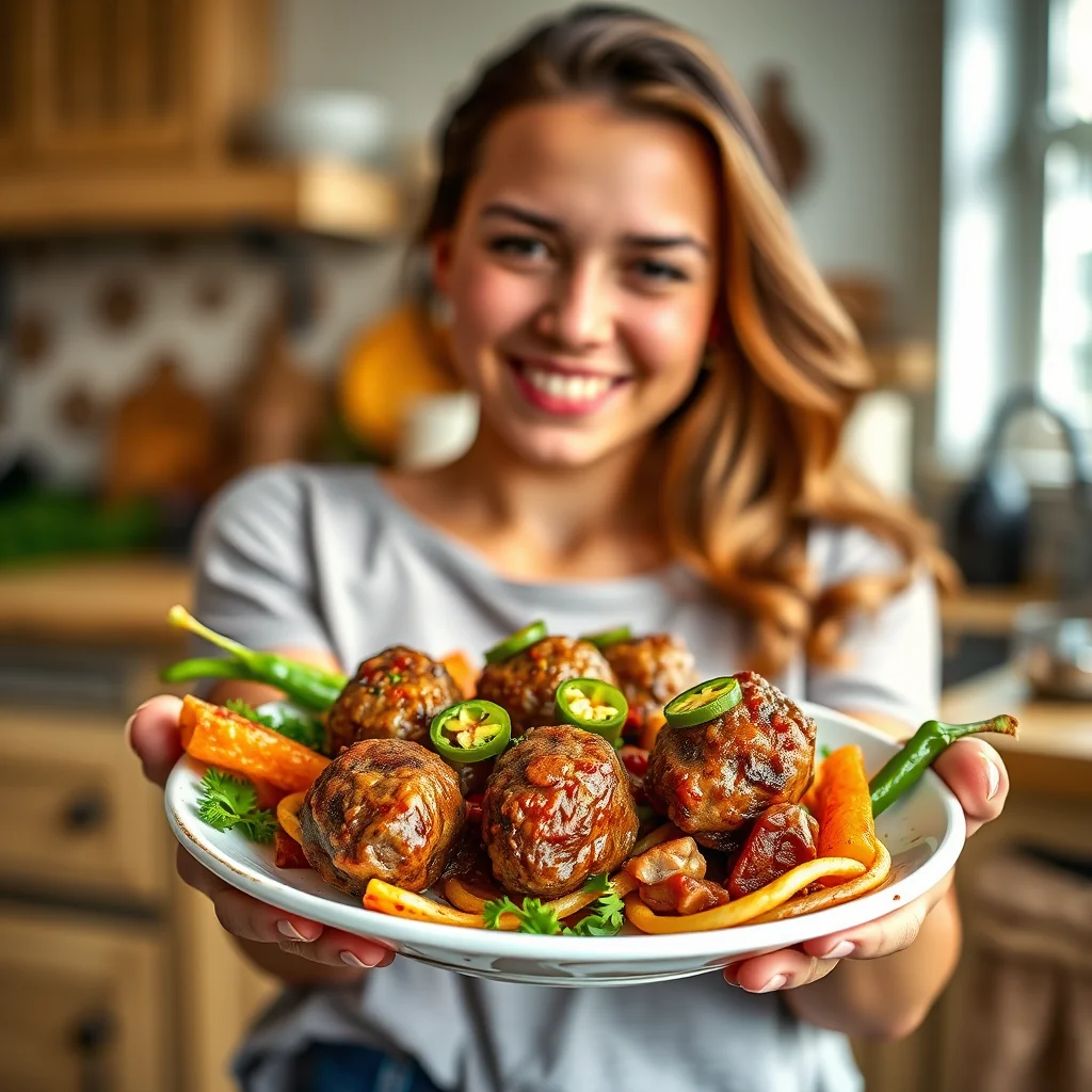 Blazing Meatballs and Sizzling Summer Veggies – blazing meatballs and sizzling summer veggies