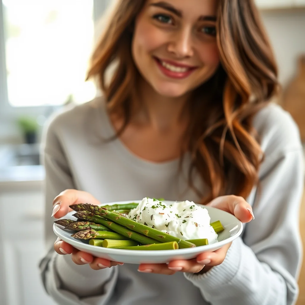 Asparagus with Cottage Cheese – asparagus with cottage cheese