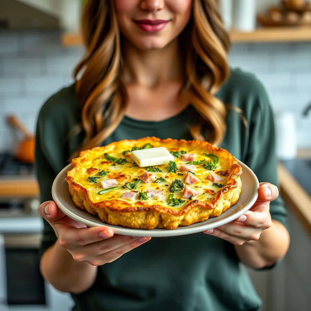 Broccoli Ham and Pepper Frittata – broccoli ham and pepper frittata