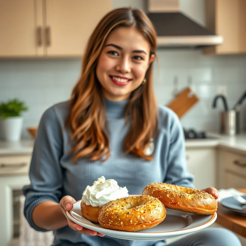 Cheesy Breakfast Bagels – cheesy breakfast bagels