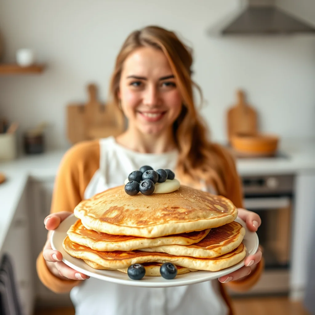 Giant Ricotta and Blueberry Pancake – giant ricotta and blueberry pancake