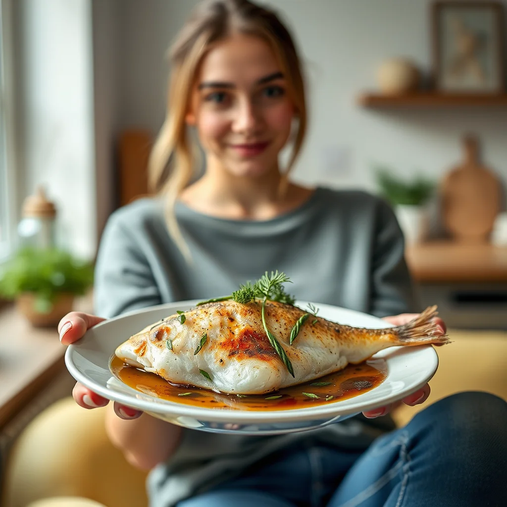 Catfish with Soy Sauce and Dill – catfish with soy sauce and dill