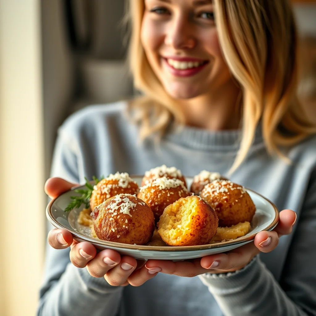 Deep-Fried Cheese-Filled Polenta Balls – paleo recipe