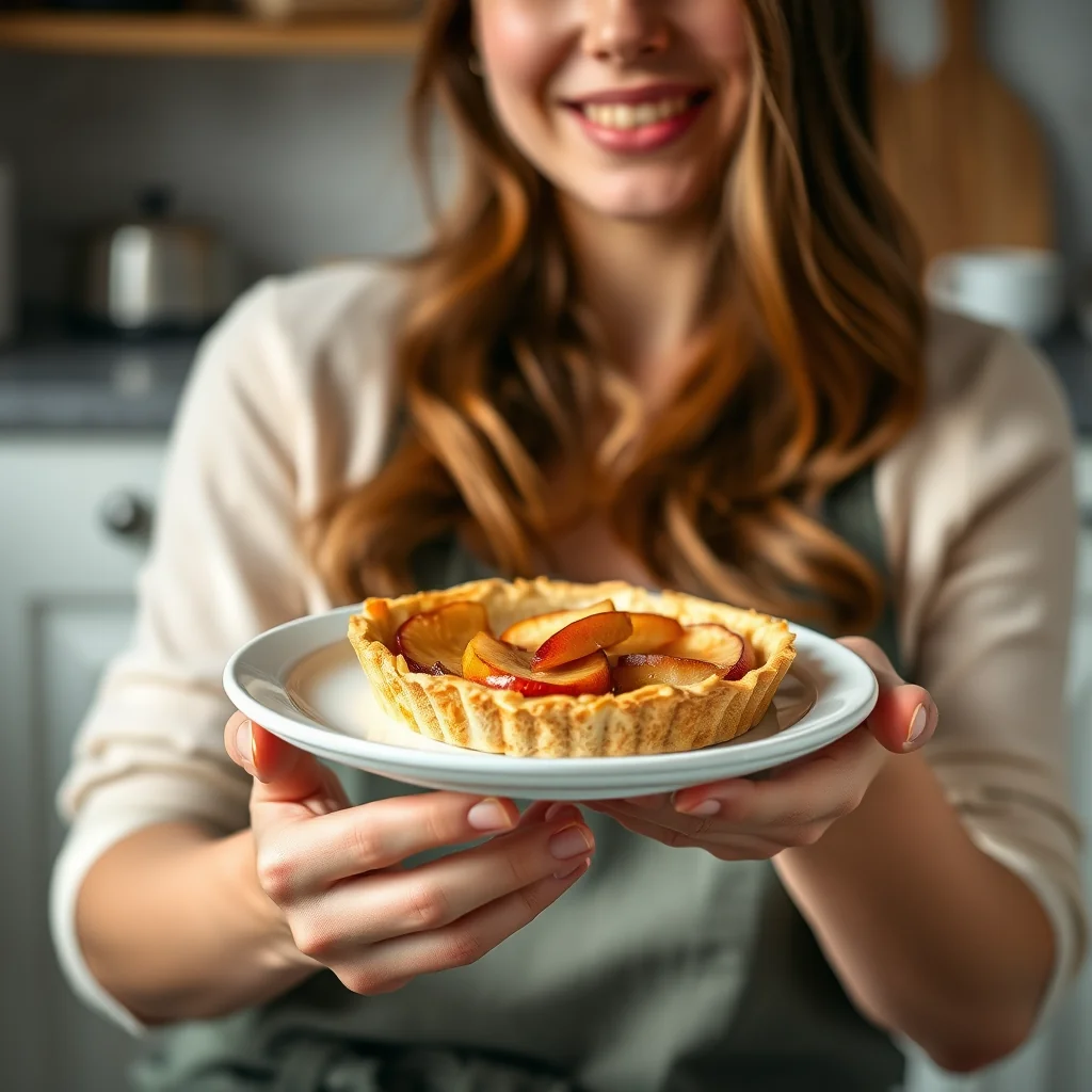 Poached Apple Tart – paleo recipe