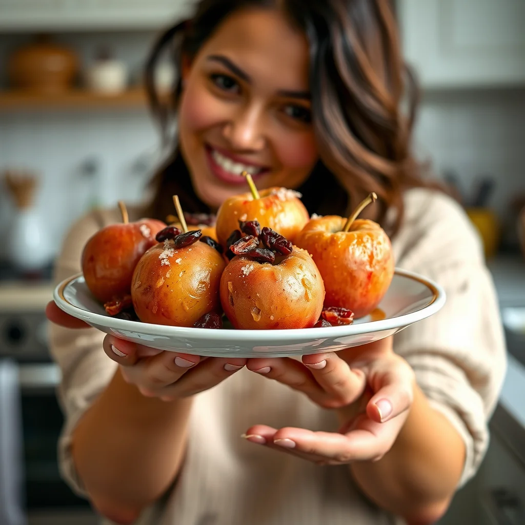 Cider-Baked Apples with Dried Cranberries – paleo recipe