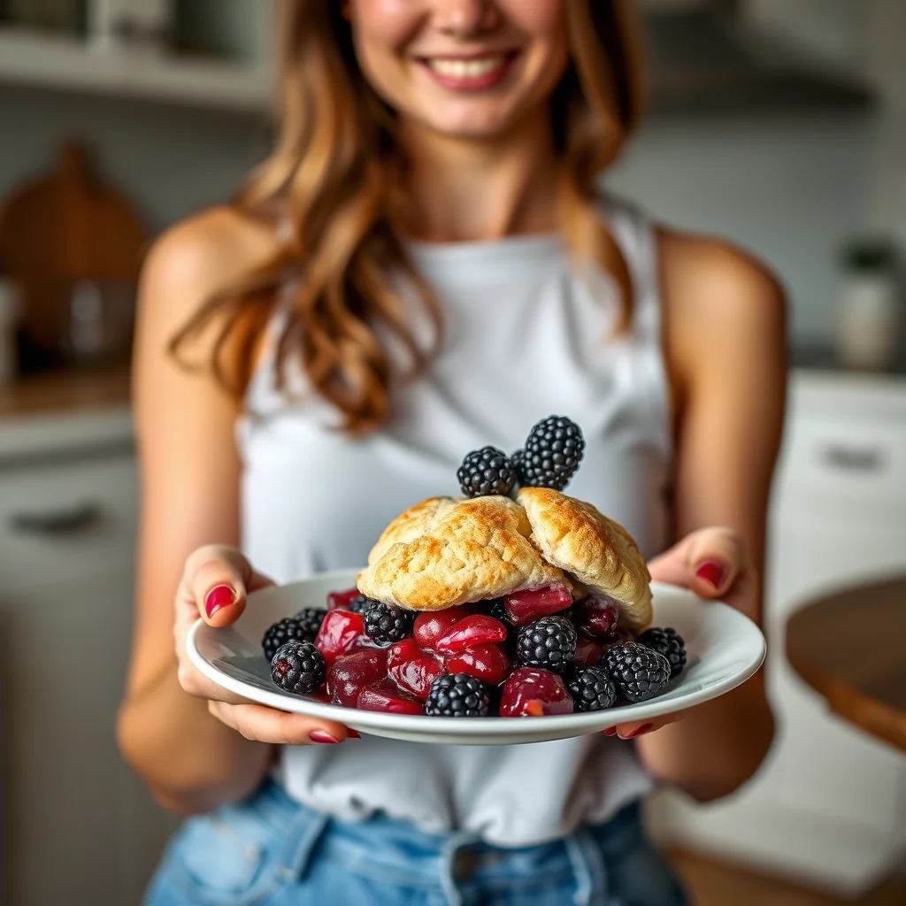 Fresh Fruit Cobbler with Soft Cookie Topping – paleo recipe