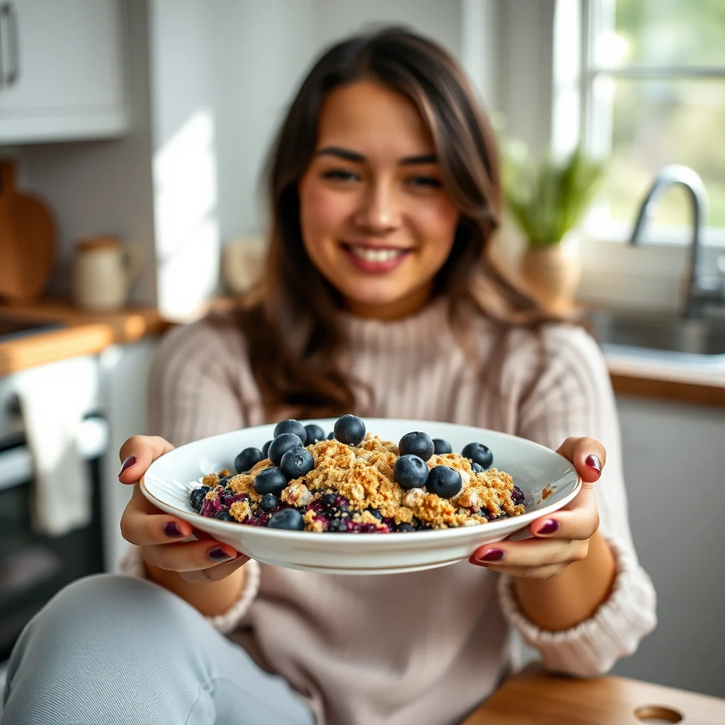 Fresh Blueberry Crumble – paleo recipe