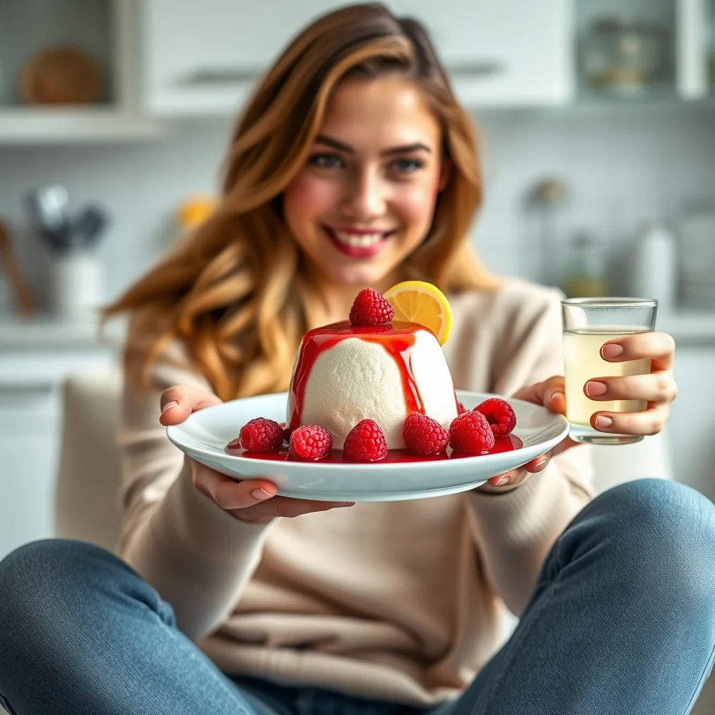 Chilled Lemon Mousse with Raspberry Sauce – paleo recipe