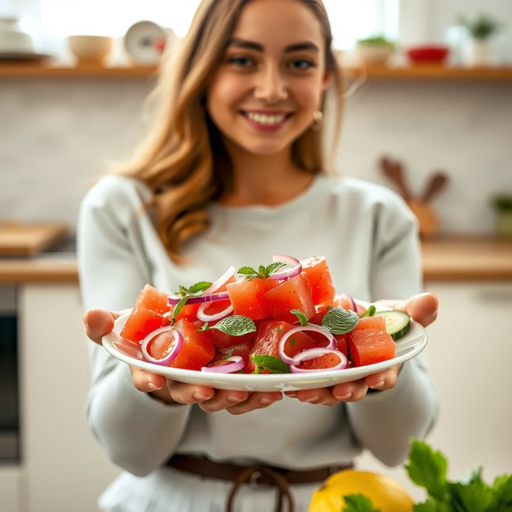SPICY WATERMELON AND MINT SALAD – paleo recipe