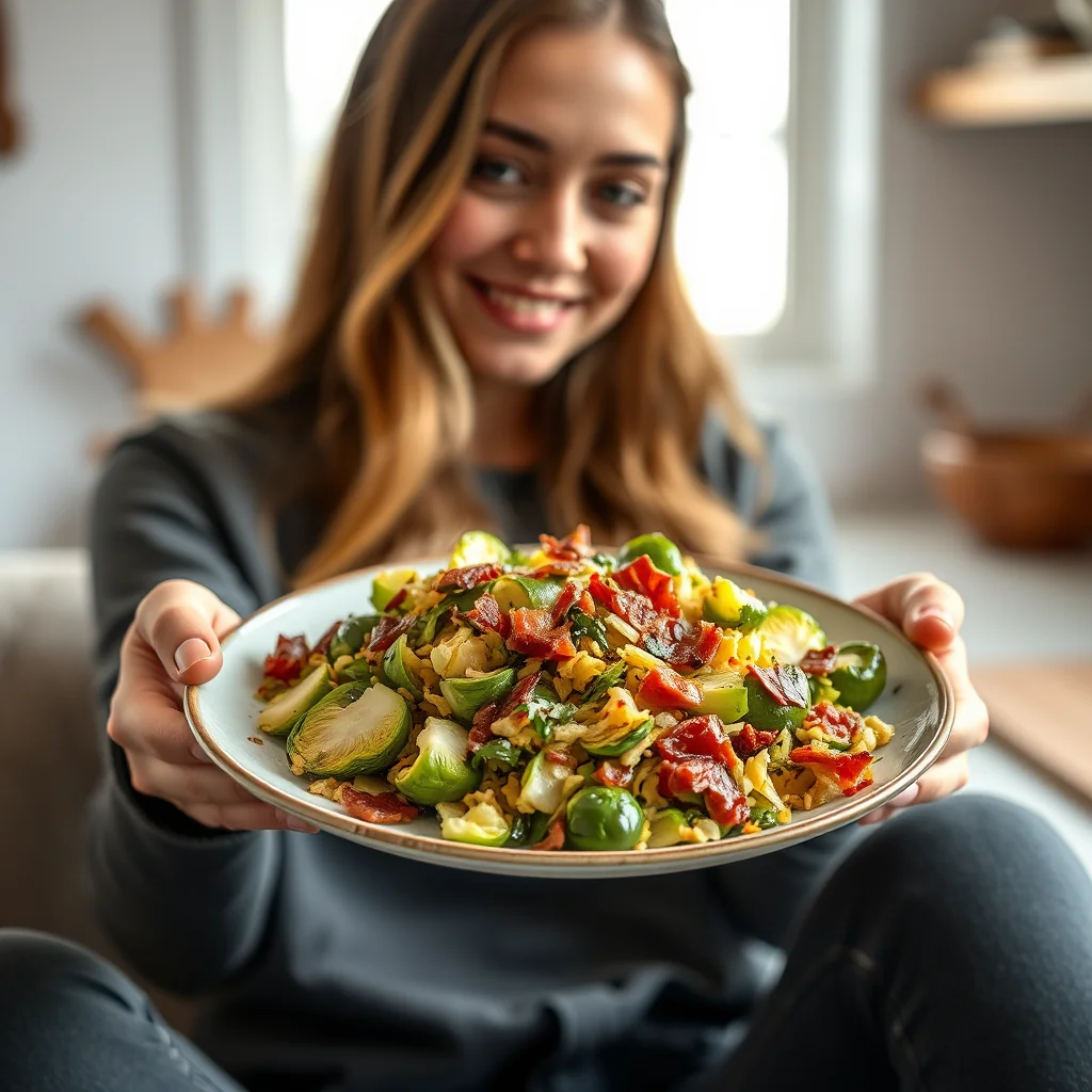 SHREDDED BRUSSELS SPROUTS WITH PANCETTA – paleo recipe