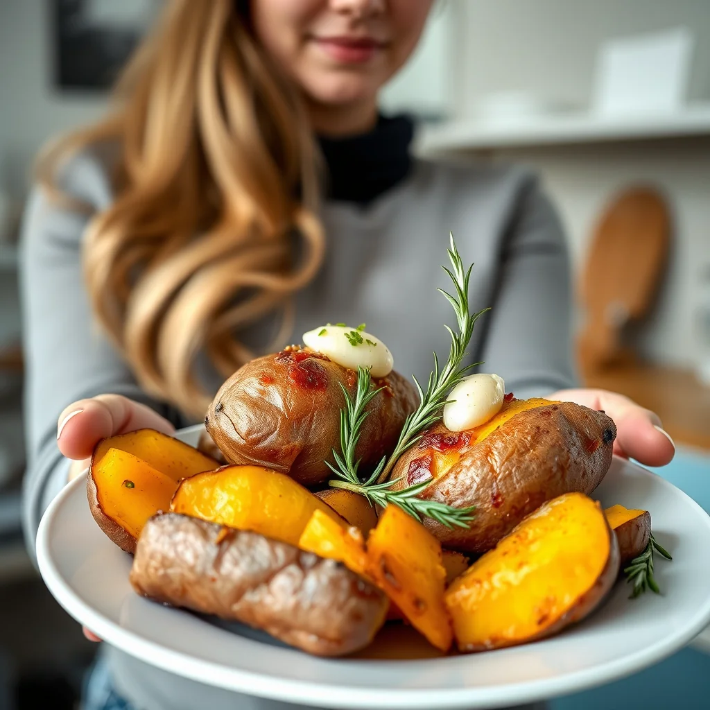 WHOLE ROASTED SWEET POTATOES WITH TWO TOPPINGS – paleo recipe