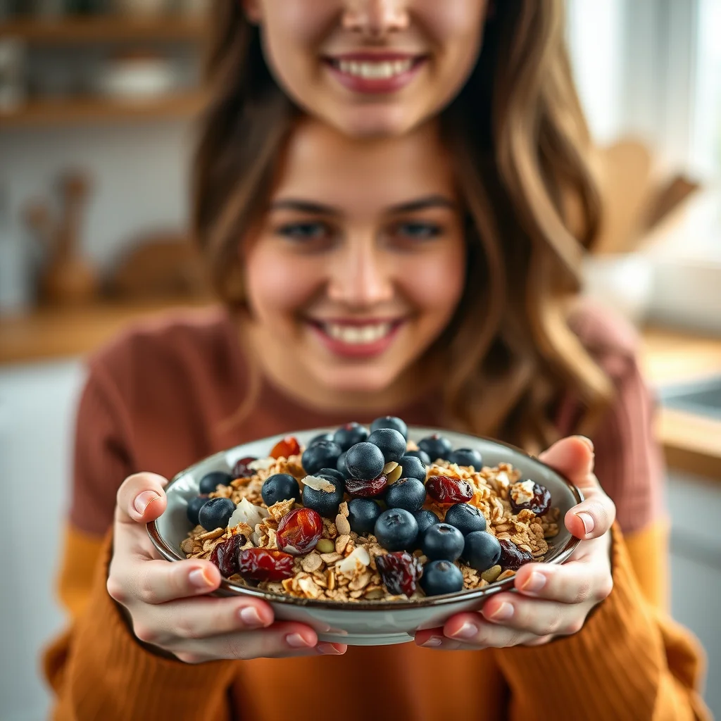 Blueberry & Dates- Breakfast cereal – paleo recipe