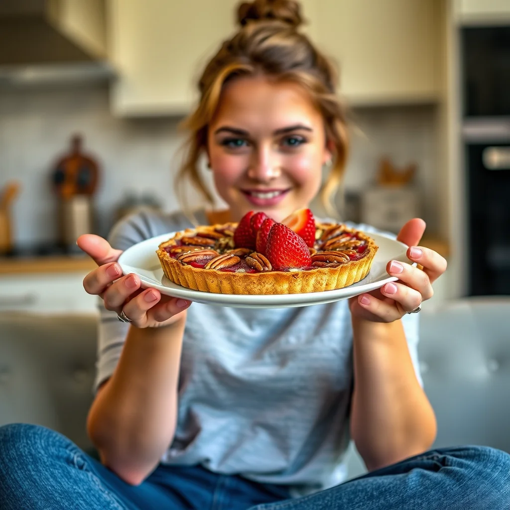 Cool Strawberry Pecan Tart – paleo recipe