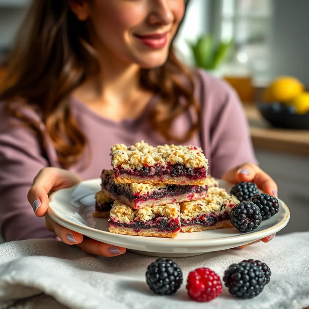 Blackberry Crumble Bars – paleo recipe