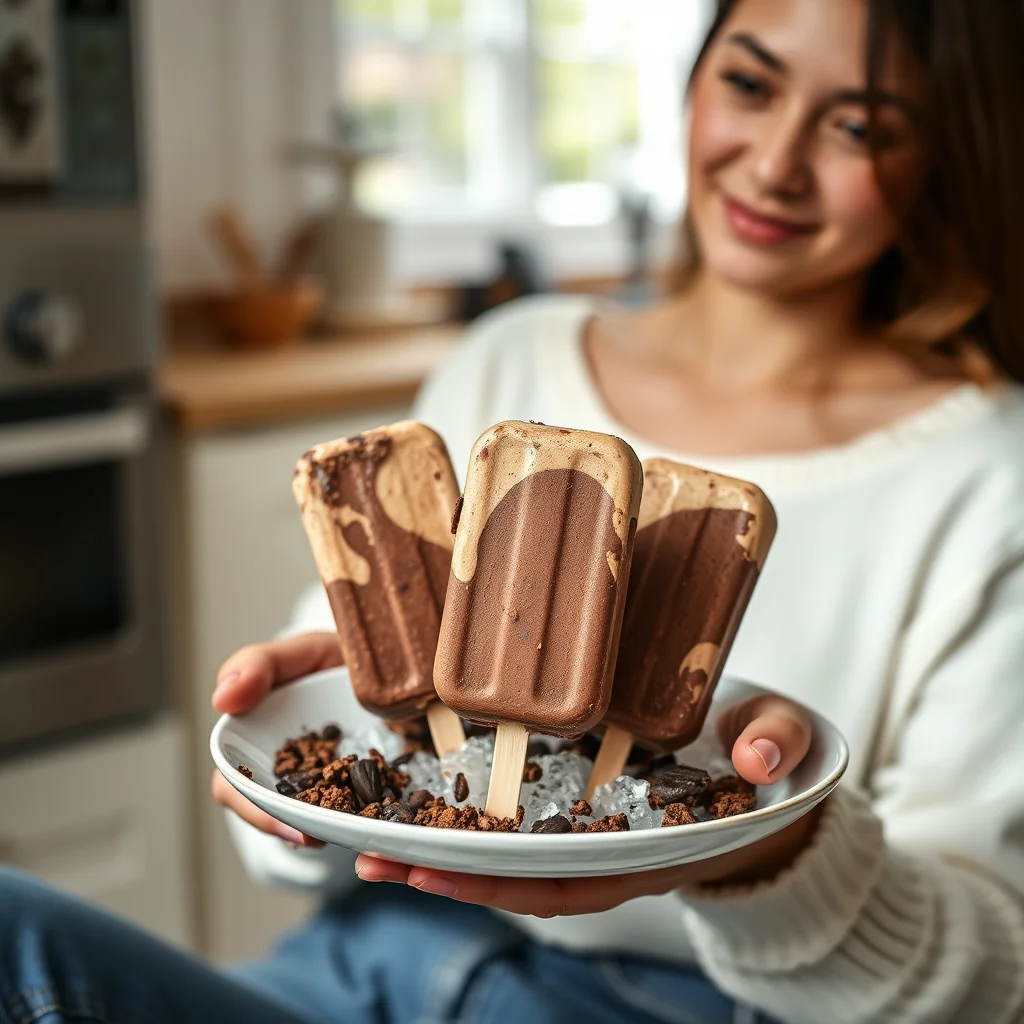 Chocolate Crunch Popsicles – paleo recipe