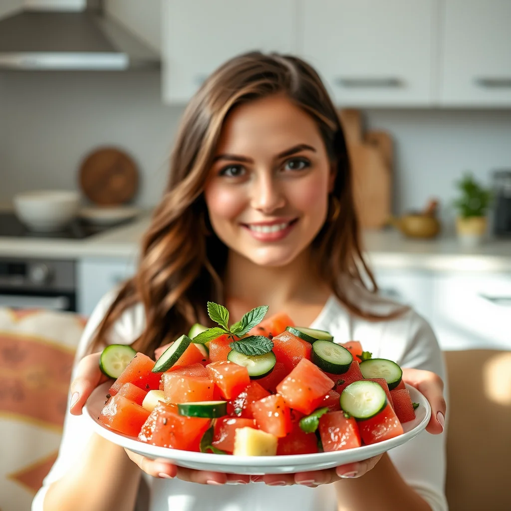 Cucumber & watermelon salad – paleo recipe