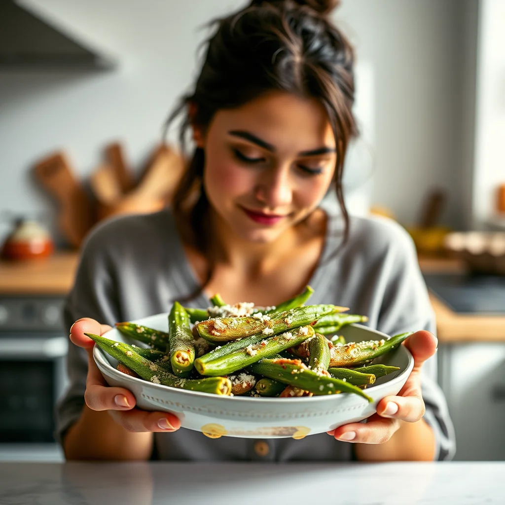 Fried okra – paleo recipe