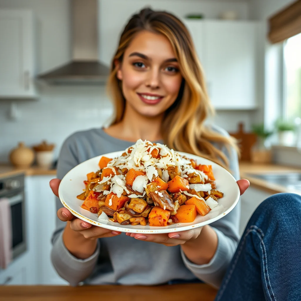 Scattered, smothered and chunked sweet hash – paleo recipe