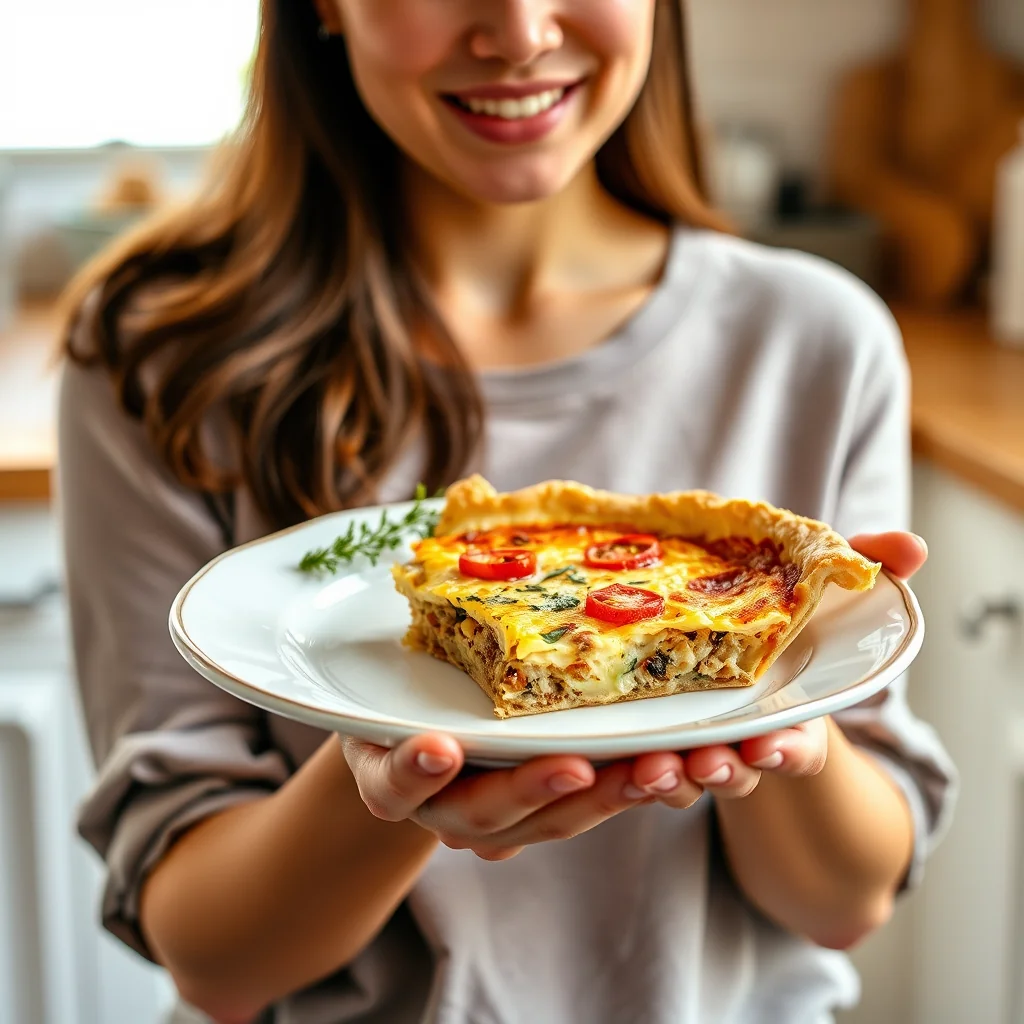 Sausage, Onion & Tomato Breakfast Quiche – paleo recipe