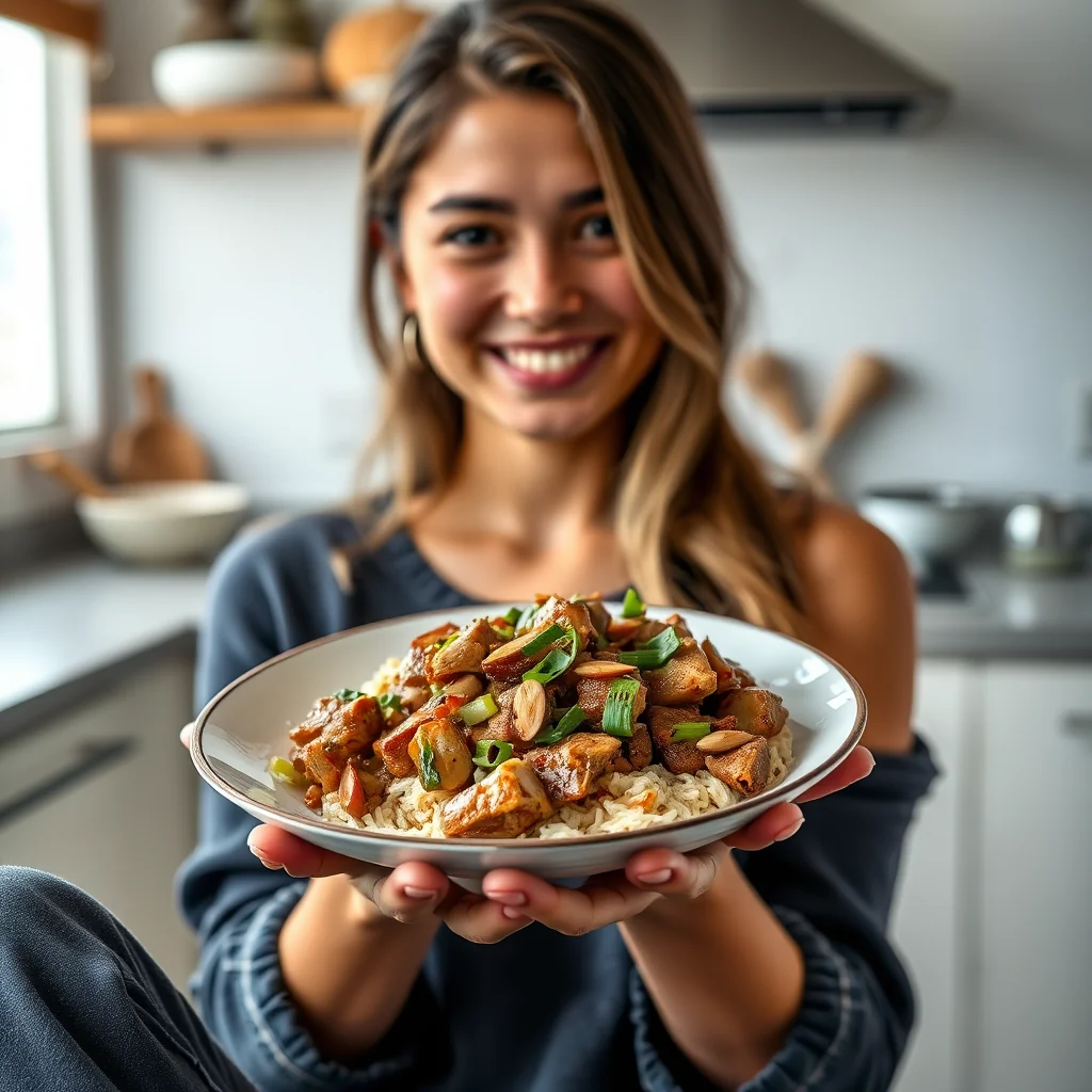 5-Spice Pork with Scallions & Almonds – paleo recipe