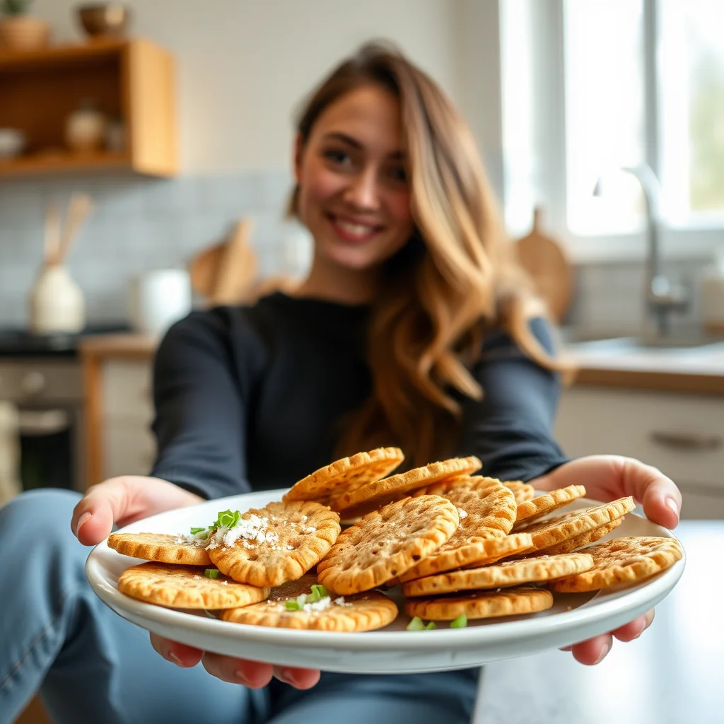 Cracked Pepper and Chive Crackers – paleo recipe